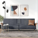 Elutoa m&ouml;&ouml;blikomplektid,Diivanikomplektid elutuppa,Diivanvoodi,Schlafsofa mit Getr&auml;nkehaltern Dunkelgrau Samtmodulaarne diivan,modulaarne diivan,&otilde;uem&ouml;&ouml;bel,