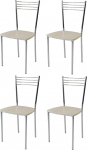 t m c s Tommychairs - 4 Elena moodsa tooli komplekt k&ouml;&ouml;gi ja s&ouml;&ouml;gitoa jaoks, vastupidav kroomitud terasest raam, aniliini v&auml;rvi valge puidust iste.