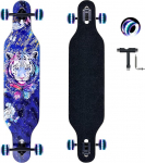Longboard, 8-Ply Maple Wood Cruiser Complete Skateboard, Longboards for Girls Adults Young Beginners with T-Tool and PU Wheels