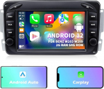 Autoraadio Mercedes Benz C-klassile W203 G-klassile W463 CLK W209, Android 12 2G + 64G koos Carplay Android autoga, 7-tolline IPS puuteekraaniga GPS-navigatsioon Bluetooth Mirror Link WiFi FM-raadio