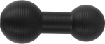 BOXOB 20 mm kuni 17 mm kuulikinnitusvarre, must alumiiniumisulamist kuuliadapteri pikendusliides turvaliseks kinnitamiseks Bulletpoint Dash Bracket Arm 17 mm &uuml;hendustega varrega
