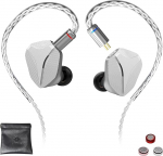 Hidizs MP145 In-Ear Monitor k&otilde;rvaklappide kaabel, WDC Coengineered, 14,5 mm IEMs Wired Earphones, Flight Aluminium, muusikutele, sisaldab 3 komplekti vahetatavat h&auml;&auml;lestusfiltrit, 4,4 mm pistik, h&otilde;bedane