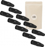 10 x 3-poolne XLR-istmiku jootepistiku audio-jootepistikut