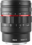 Meike MK-50mm F1.2 RF Large Aperture Manual Focus Fixed Lens for Canon Full Frame EOS R EOS-RP R5 R6 R7 R10 Mirrorless Cameras