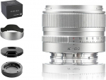 TTARTISAN AF 40mm f/2 Silver for E Mount, t&auml;iskaader 40mm f2 Prime objektiiv FE-mount'ile (E, h&otilde;bedane)