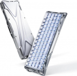 GravaStar Mercury V60 Pro 60% Hall Effect Gaming Keyboard, QWERTZ paigutus, 8000Hz Rapid Trigger klaviatuur, 0,005 mm RT, magnetiline l&uuml;liti, CNC alumiinium, 0,125 ms latentsus, (Silver Frost)