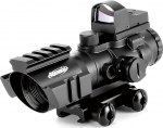 AOMEKIE Rifle Scope 4 x 32 mm koos 20 mm / 22 mm Rail Airsoft Red Dot Visor Sight Red Dot Visor Jahindus Airsoft ja Crossbow jaoks