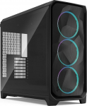 Fractal Design Meshify 3 XL Black RGB karastatud klaasist heledat tooni - m&auml;ngurikompuutri korpus - Facet Mesh Front - kolm RGB Momentum 14 ventilaatorit kaasas - kuni 512 mm pikkused GPUd