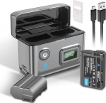 Homesuit EN-EL15c EN-EL15a EN-EL15 aku 2500mAh ja LCD-laadija komplekt Nikon ZF Z5 Z6 Z6II Z6III Z7 Z8 D7500 D7000 D7100 D7200 D500 D600 D610 D7500 D780 D800 D810 D800E D810A D850 kaameratele (2 tk)