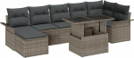 8-teiliges Garten Sofa Set mit Kissen Grau Poly Rattan Gartenlounge Model3348325 8-teiliges Garten Sofa Set mit Kissen Grau Poly Rattan Gartenlounge Model3348325