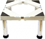 MiSMiAO pesumasina alus, pesumasina alus, k&uuml;lmkapi pjedestaalraam, 4 jalga, reguleeritav laius 42-65 cm, roostevabast terasest koormus 600 kg, libisemisvastane raam (k&otilde;rgus: 9,4-10,6 tolli)