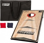 Cornhole Professional - 1 x laud - 120 x 60 cm - Ametlikud 15 x 15 cm papukotid - Kandekotis - Red Zone Original - Cornhole League 1883