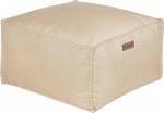 Beliani Skandi Mukki Pouf Stool 50 x 50 cm Square Modern Linen Look Beige
