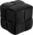 Cmishe Ottoman Footrest Soft and Comfortable Ottoman Square Cord Woven Design Sofa Stool