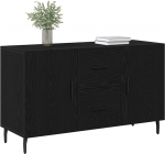 vidaXL k&uuml;ljepaneel must tammepuust 100x36x60 cm Puidu materjal