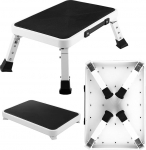 VIDETOL reguleeritava k&otilde;rgusega kokkupandav samm 3 tasandiga, kaasaskantav redel libisemiskindla platvormi ja paksude kummist jalgadega, s&uuml;sinikterasest astmelaua k&ouml;&ouml;gi, magamistoa, kontori, matkaauto jaoks, maksimaalne