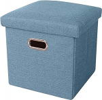 FOGUO Tool 40 x 25 x 25 cm, kokkupandav istmekirst, panipaigaga pink, kaanega hoiukast, jalgade kiikuv jalatugi tool, istmepadi p&otilde;randapadi