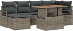 Rantry Model3358470 7-osaline aia diivan komplekt koos pehmendusega Hall Poly Rattan Garden Lounge