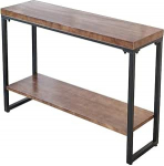 HANSHAN K&ouml;&ouml;gilaudade sisenemisraja konsoollaud Tugev metallraamiga diivanilaud Sissep&auml;&auml;sukabineti laud Restoranibari seinalaud T&auml;ispuidust &otilde;huke ja pikk konsool 31 &times; 13 &times; 33-tolline tahvelarvuti hoidja