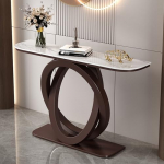 Generisch Konsolentisch, schmaler Konsolentisch mit Metallgestell, Flurtisch (C3, 120 cm)