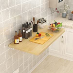 An der Wand montierter Klapptisch f&uuml;r die K&uuml;che, Fr&uuml;hst&uuml;cksbartisch, Esstisch mit Klappblatt f&uuml;r kleine R&auml;ume, Schreibtisch f&uuml;r das Home-Office, die Garage, den Garten und die Waschk&uuml;che, mi