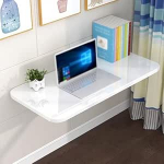 An der Wand montierter Klapptisch. Zusammenklappbarer Schreibtisch f&uuml;r Arbeitszimmer, Esszimmer, Schlafzimmer. Platzsparender schwebender Laptop-Schreibtisch mit Halterungen (120 cm x 60 cm).