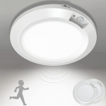 Bemexred LED akutoitega laevalgusti koos liikumisanduriga siseruumides, 6000 K traadita liikumisanduriga lambid aku &ouml;&ouml;sel valgustus kapi vannituba keldrikapp trepile l&auml;bim&otilde;&otilde;t 16 cm Cool White