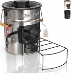 OSTOVE PRO Rocket Stove - The Pro Model with 2 Chambers for Wood or Coal/Biomass - Ideal for Camping and Outdoor Cooking
