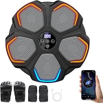 Muusika poksimasin - nutikas muusika poksimasin LED tuledega, poksikindad, 8 kiiruse režiimi ja loendamisfunktsioon, seinale paigaldatav poksimasin koos muusikaga lastele ja t&auml;iskasvanutele (35 x 35 cm)