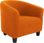 youyoucool Club-Stuhl-Schonbezug f&uuml;r Sessel, hoher Stretch, Sesselschonbezug, M&ouml;belschutz f&uuml;r Wohnzimmer, abnehmbare R&uuml;cken-Bez&uuml;ge (1 St&uuml;ck, Orangerot)