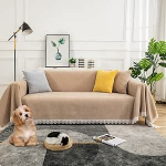 ROOMLIFE Chenille diivanikatted Minimalistlik stiil 3-4 padjad diivanil lamamistooli multifunktsionaalne diivan Slipcovers diivanikate koertele lemmikloomade diivanikaitsja 71x150 tolli heleroheline