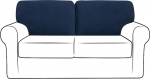 UNBBRRL diivanitagumik katab Stretch diivan T padjad Slipcover pingutuspaelaga Polar Fleece Jacquard Sobib tugitoolile Loveseat diivanile (merev&auml;gi, T-vasakpoolne + T-parem)