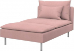 Soferia kate &uuml;hildub Soderham Chaise Longue kattega, Chaise Longue kate, lihtne puhastada, allergiavaba, vetth&uuml;lgav, majesteetlik samet, roosa