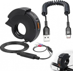 Motorrad USB Steckdose, Moto Telefon Ladeger&auml;t, wasserdichte Motorrad Ladeger&auml;t mit Typ C Ladekabel, Kurzschluss & &Uuml;berladeschutz, Wasserdicht Dual Ladebuchse F&uuml;r Wohnmobil KFZ Boot