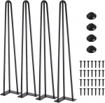 Komplekt 4 lauajalga 72 cm Catalpa lill 3 baari juuksekarva lauajalad m&ouml;&ouml;blijalad lauajalad lauaj&auml;ljed juuksekarva jalad terasest