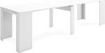 Extendible up to 301 cm, white lacquered, dimensions closed: 90 x 49 x 75 cm. Height: