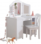 Kidkraft Deluxe edevus ja tool, puit valge