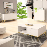 Lomadox elutoa komplekt 3-osaline elutoa kapp Elutoa m&ouml;&ouml;bel Elutoa kapid kaasaegne mattvalge freesitud frondiga