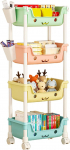 Hoiukastid Organiser Rack Multitier Storage, Playroom Rolling Bins, Kids Storage Organiser, Nursery Storage Organiser, Playroom Organiser koos ratastega, Rolling Storage Bins for Kids