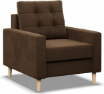 Mebligo - T&uuml;hi elutoa tugitool, l&otilde;&otilde;gastav tool skandinaavia stiilis, Lounge Chair Modern, tugitoolid ja toolid - pruun (Microfibre 20)