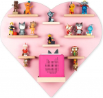 BOARTI Children's Shelf Heart in Pink and White - Suitable for Toniebox and Tonies - for Playing and Collecting