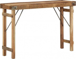 Konsolentisch Beistelltisch 110x35x76cm, Schmaler Sofatisch aus massivem Altholz, Flurtisch f&uuml;r Wohnzimmer und Eingangsbereich, Braun