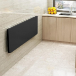 Kokkupandav seinalaud, kokkuklapitav k&ouml;&ouml;gilaud, kokkuklapitav laud lastele, kokkuklapitav seinalaud, s&ouml;&ouml;gilaud koos klambritega ruumi s&auml;&auml;stmiseks (must, 80 x 50 x 1,6 cm)