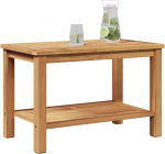 vidaXL Alfresco kohvilaud, pruun, 70 x 40 x 45 cm, massiivne teakpuust, kaasaegne m&ouml;&ouml;bel l&otilde;&otilde;gastavateks tundideks, hoiuruum, minimalistlik disain aeda v&otilde;i terrassile.