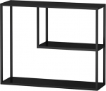 Metall-Beistelltisch, Konsolentisch, 3-lagiger Beistelltisch mit Trennwand, Nachttisch f&uuml;r Flur, Wohnzimmer, Couch, Schlafzimmer, 80 x 30 x 80 cm, Montage erforderlich (suurus: 80 x