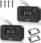 4 Port USB laadimispesa 12 V autolaadija Dual QC3.0 USB & Dual PD3.0 Type C mobiiltelefoni kiirlaadija veekindel koos l&uuml;litiga 12 V / 24 V haagissuvilate, autode jaoks (2 tk)