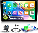 4G + 64G autoraadio Android 15 Audi A4 2004-2008 jaoks, 9-tolline mobiiltelefoni HD puuteekraan koos juhtmevaba Carplay Android autoga, autoraadio tugi GPS Wi-Fi USB Bluetooth FM RDS raadio tagurduskaamera