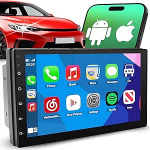 Retoo Autoradio 2DIN puuteekraaniga - juhtmevaba Apple CarPlay & Android Auto, Bluetooth, GPS navigatsioon, tahavaatekaamera, MirrorLink, FM RDS, USB, WiFi, AUX