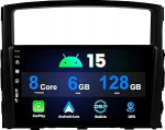 9-tolline Android 14 autoraadio Mitsubishi Pajero 4 V80 V90 (2006-2014) 6GB+128GB toetus GPS Bluetooth autoraadio Mirrorlink/Carplay/DSP/FM/RDS/WLAN/360 kaamera