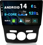 SXAUTO - 6G + 128G - Android 14 IPS autoraadio Citroen C4 C4L DS4 (2013-2017) - Sisseehitatud Carplay/Android Car/DSP - LED kaamera + mikrofon -DAB roolijuhtimispult kiire boot 360-CAM WiFi 2 DIN 10.1